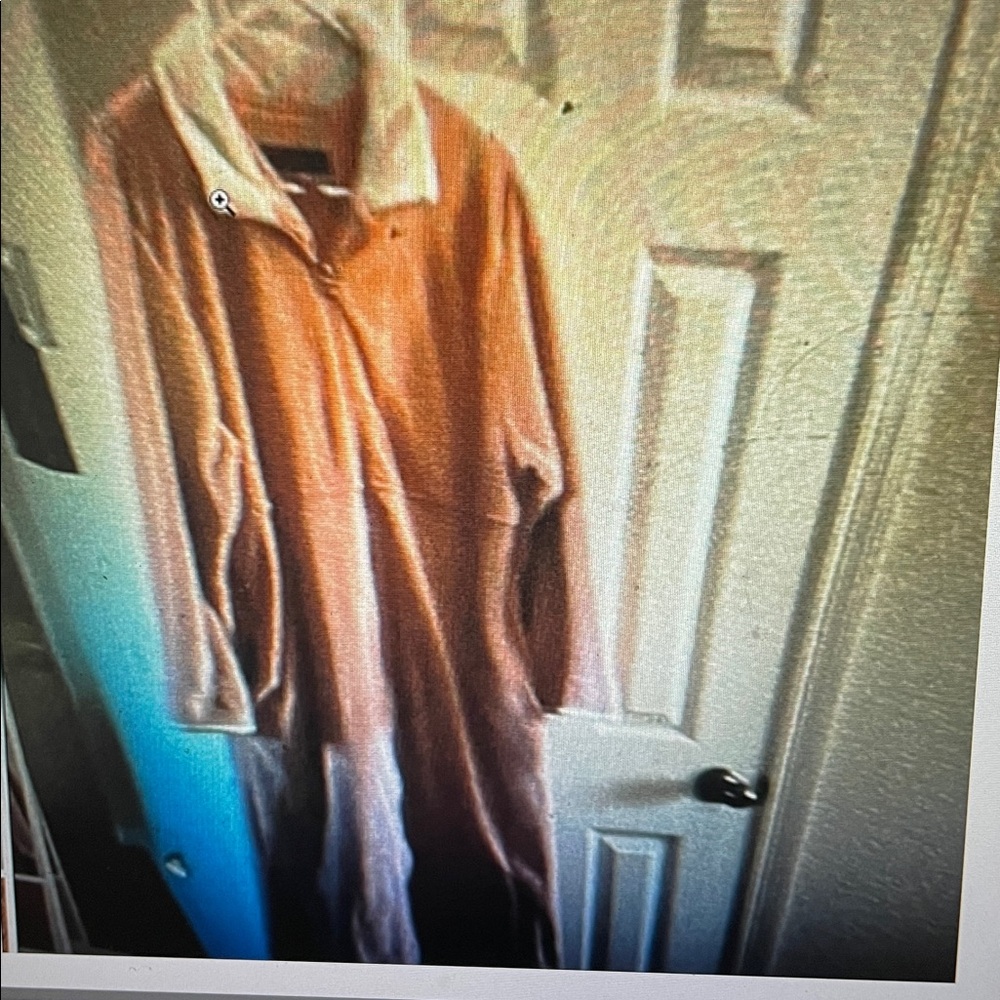 Stan Herman plush pink zip up robe L